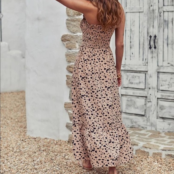Boho dot strapless maxi dress - Picture 2 of 7